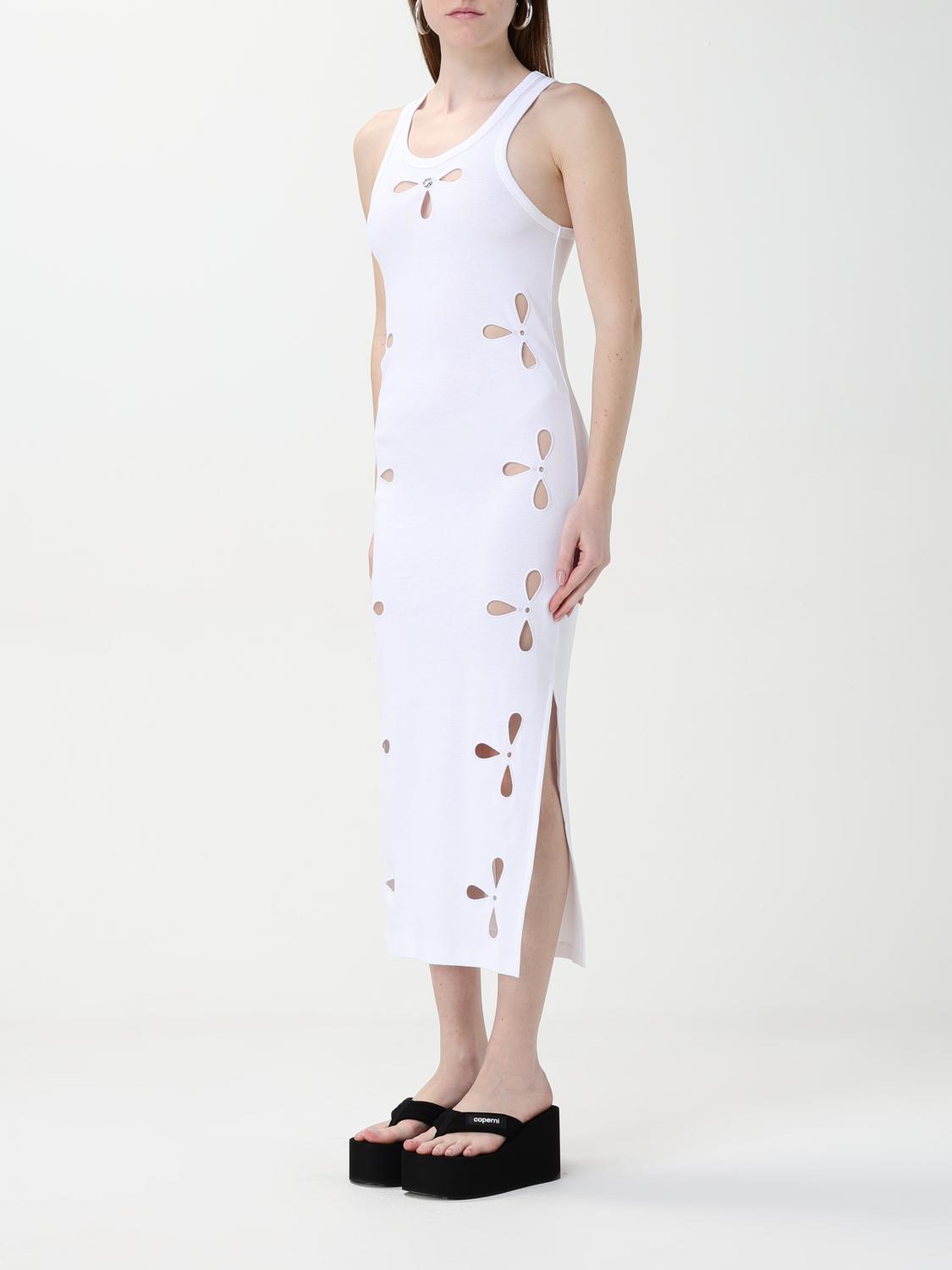 Cut-out midi dress - White