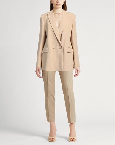 Fabiana Filippi Woman Blazer Beige Size 6 Virgin Wool, Polyamide, Elastane