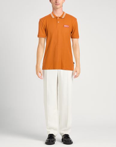 Man Polo shirt Orange Size M Cotton