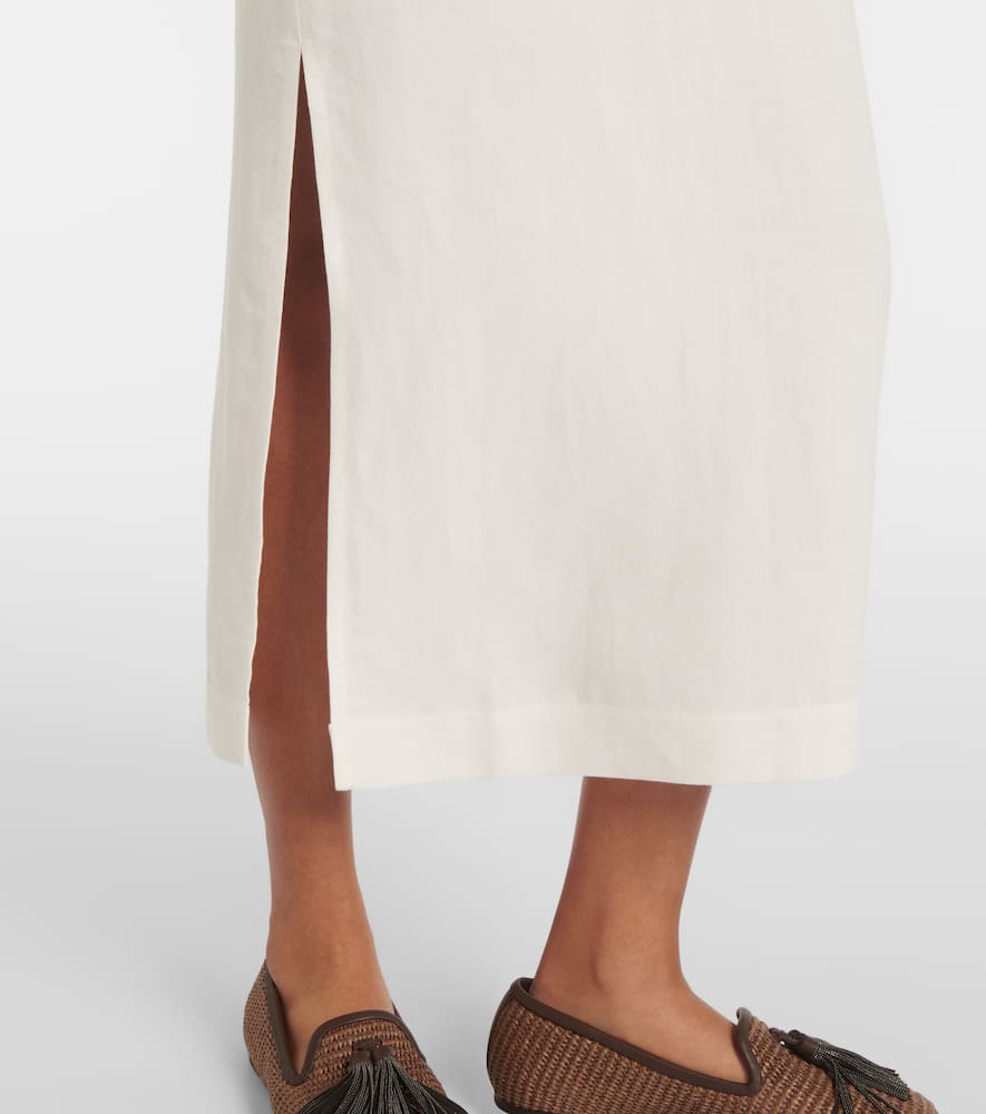Gathered midi dress