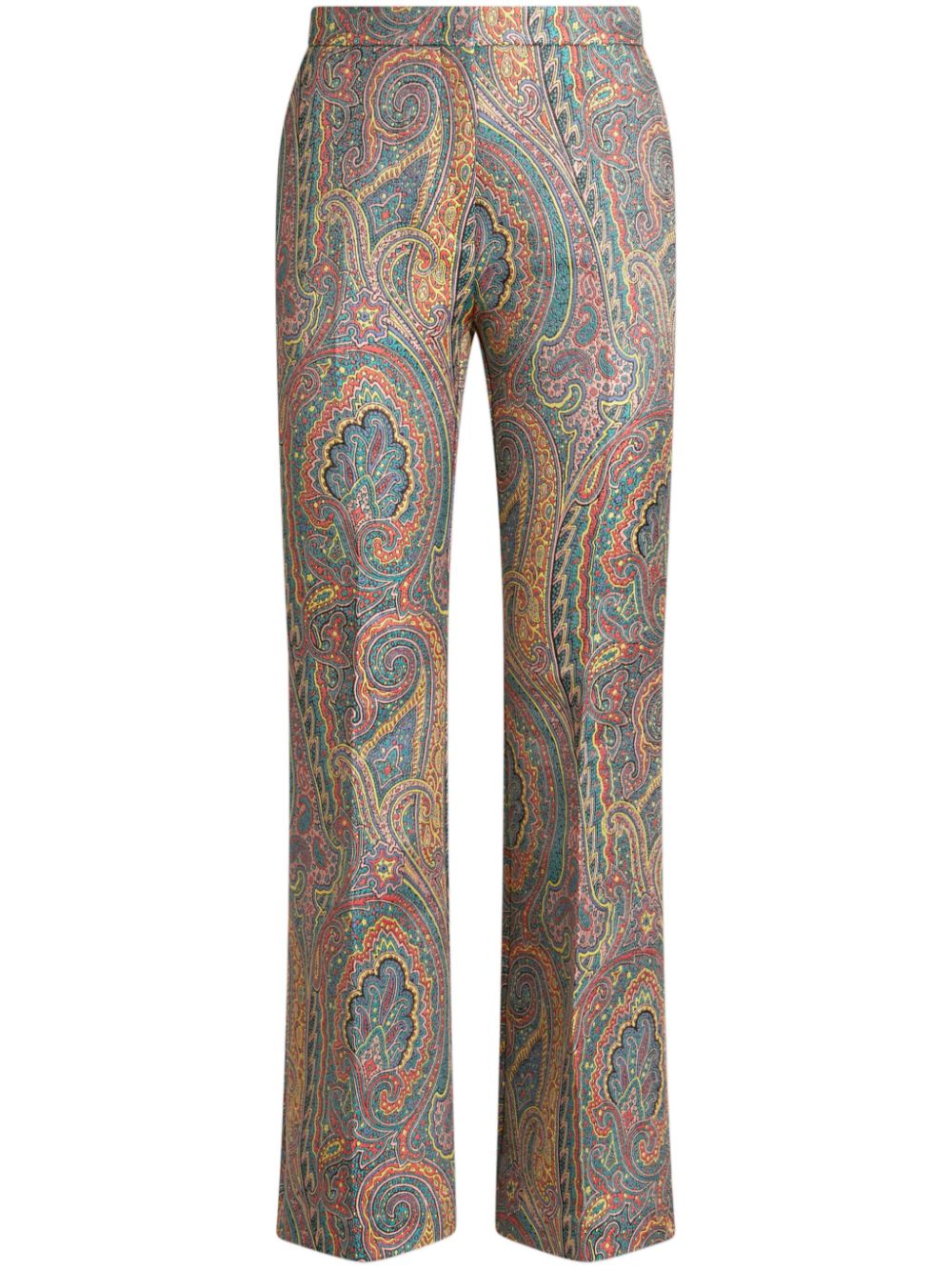 Paisley-print tailored trousers - Blue