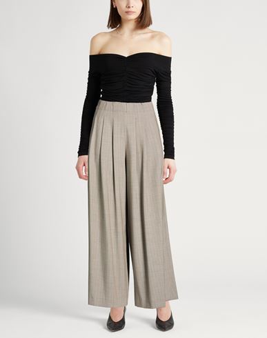 Woman Pants Grey Size 6 Virgin Wool, Viscose, Polyester, Elastane