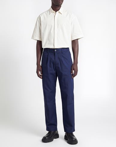 Man Pants Navy Size L Cotton, Polyester, Elastane