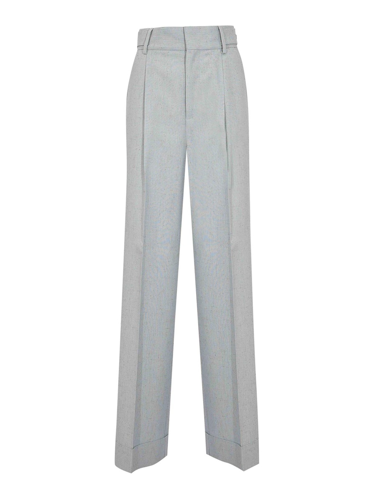 Viscose and silk blend tweed suit trousers