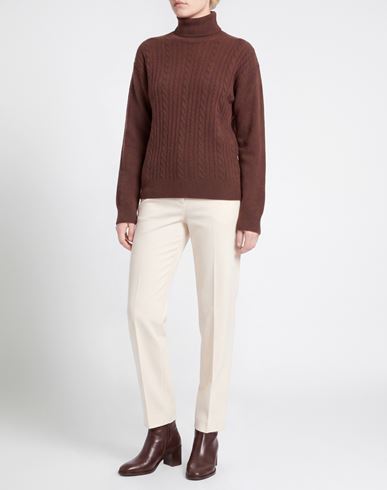 Woman Turtleneck Chocolate brown Size XL Viscose, Wool, Polyamide, Cashmere