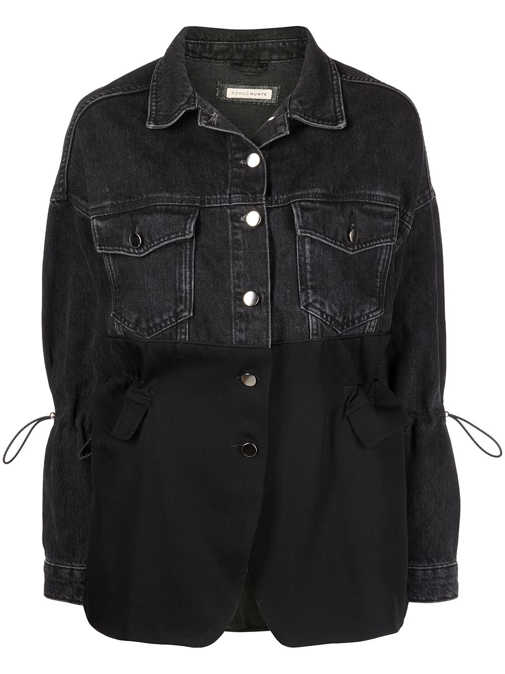 The Bond St. denim-panel jacket - Black