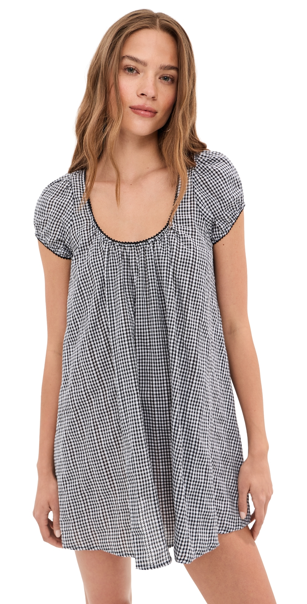 Babydoll Dress Black/White Gingham