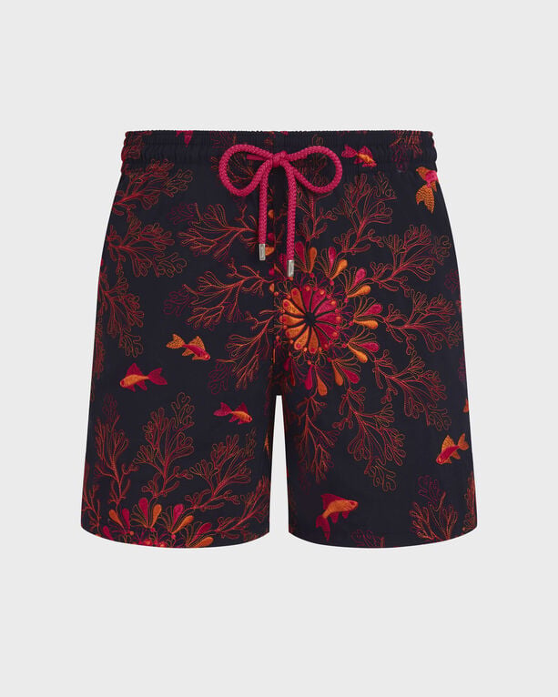 Men Embroidered Swim Trunks Coral Mandala - Limited Edition - Swimwear - Mistral - Blue