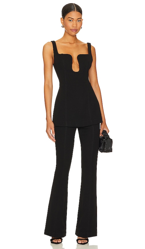 MISHA Belva Jumpsuit in Black. L. Also in