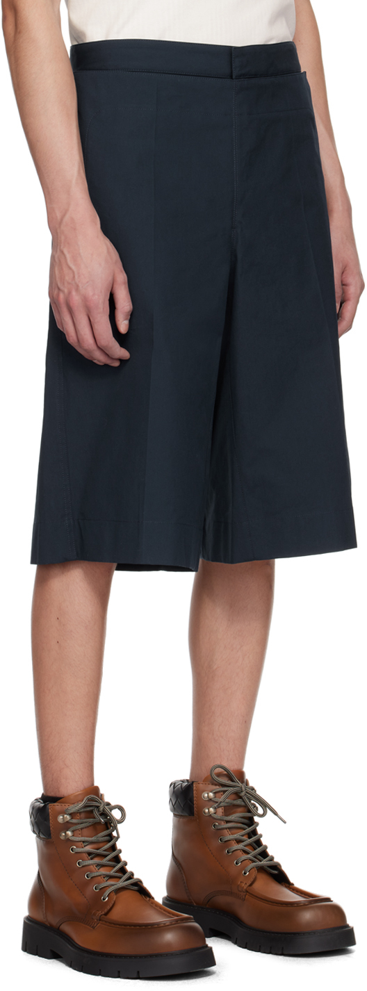Bottega Veneta Navy Foldover Shorts