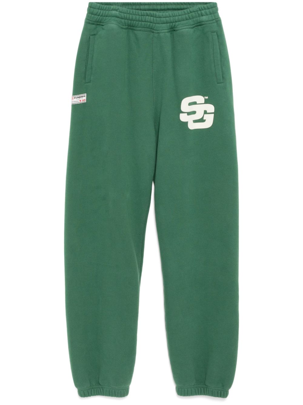 Logo-print track pants - Green
