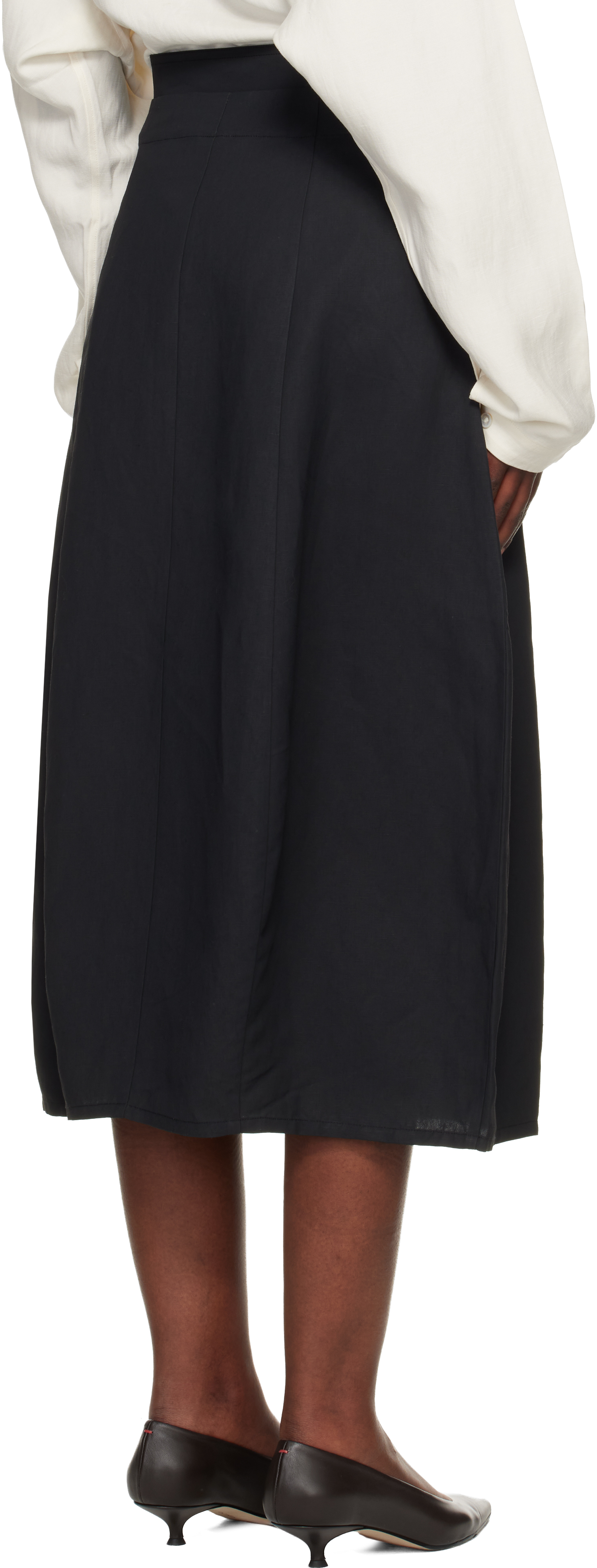 Black Orcha Midi Skirt