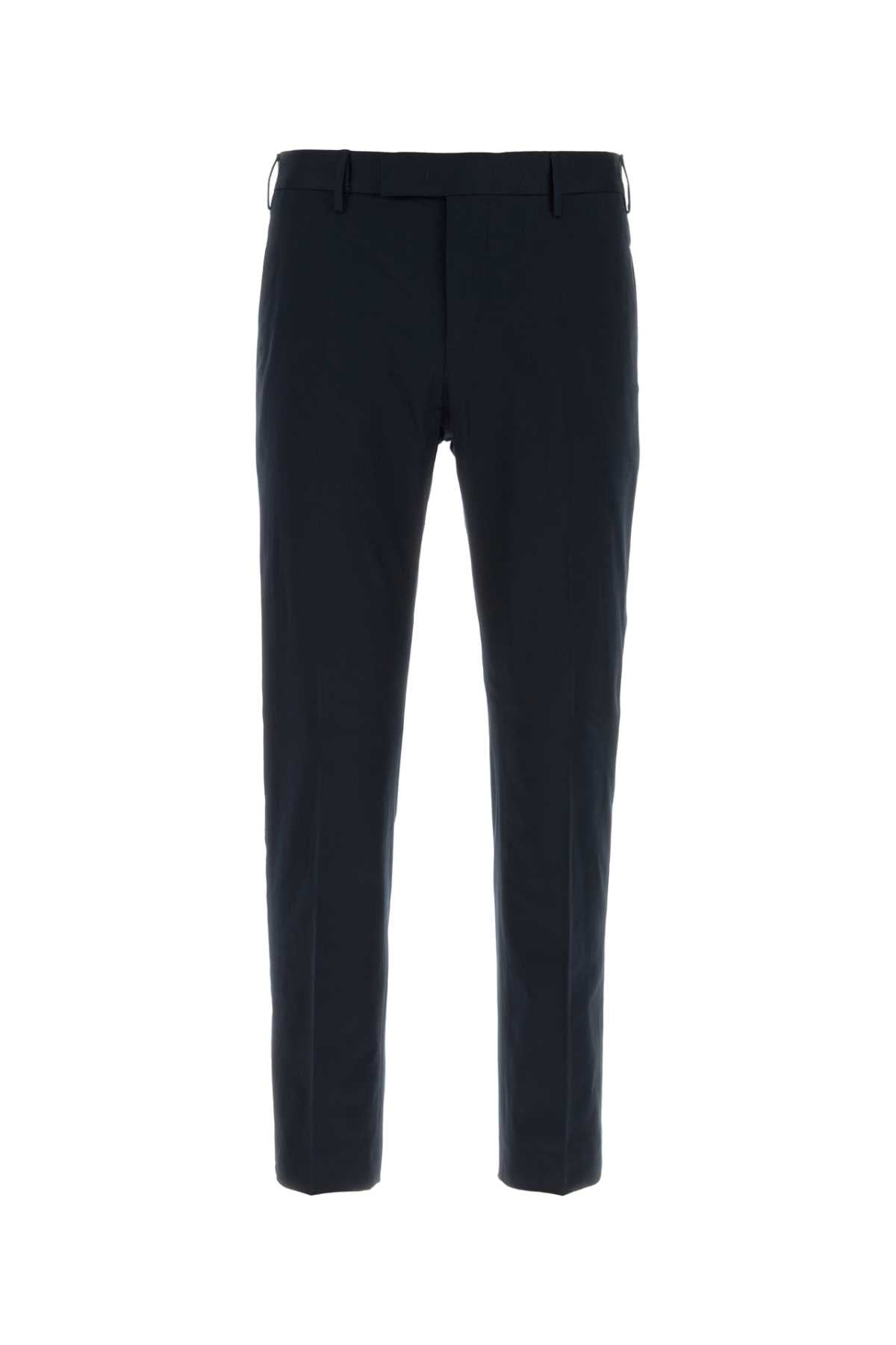 Stretch Cotton Trousers — Navy