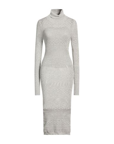 Woman Midi dress Light grey Size 3 Viscose, Polyester