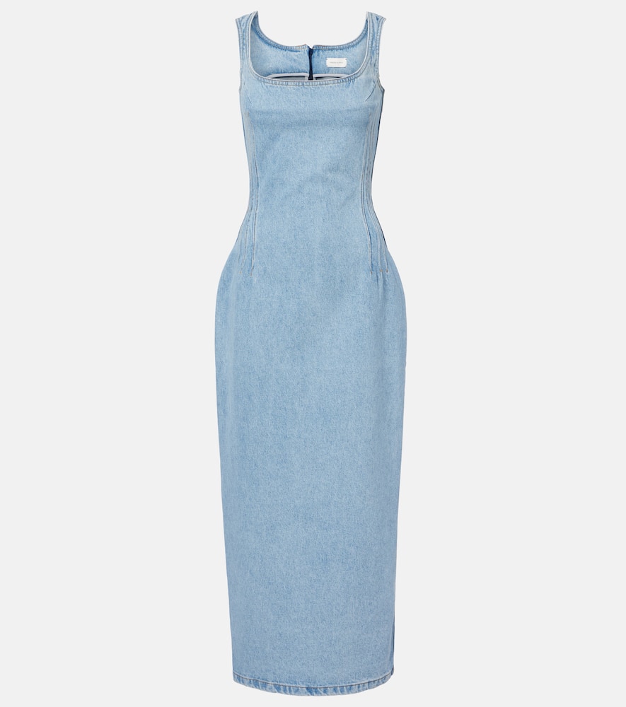 Denim midi dress