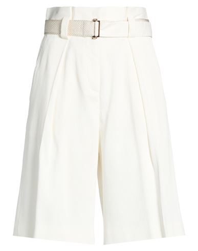 Woman Shorts & Bermuda Shorts White Size 2 Cotton, Silk