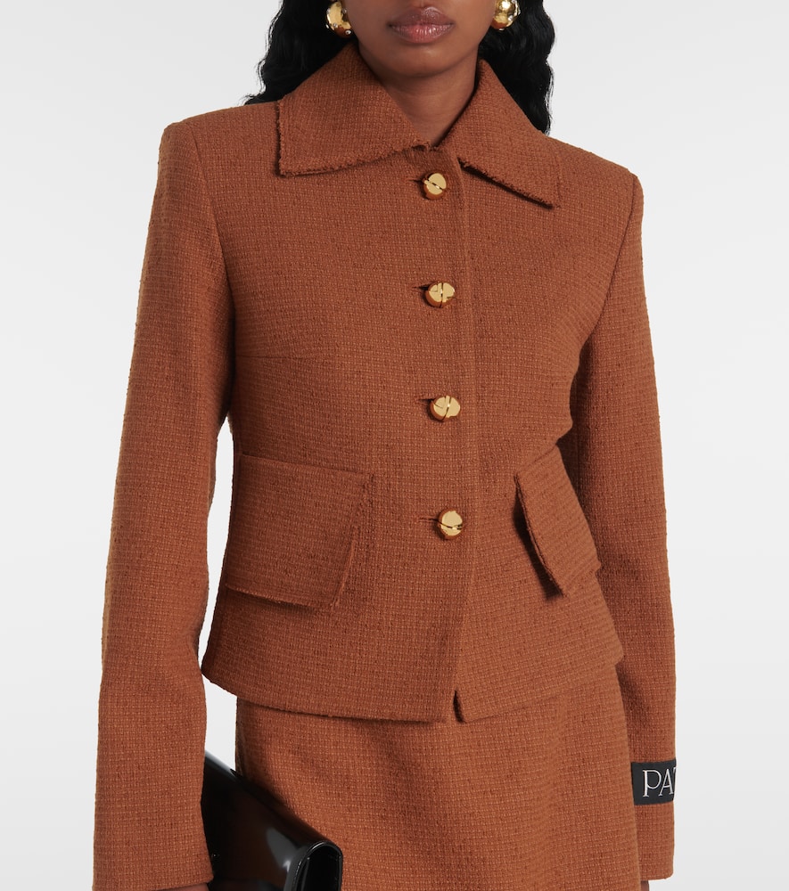 Iconic wool and cotton-blend jacket