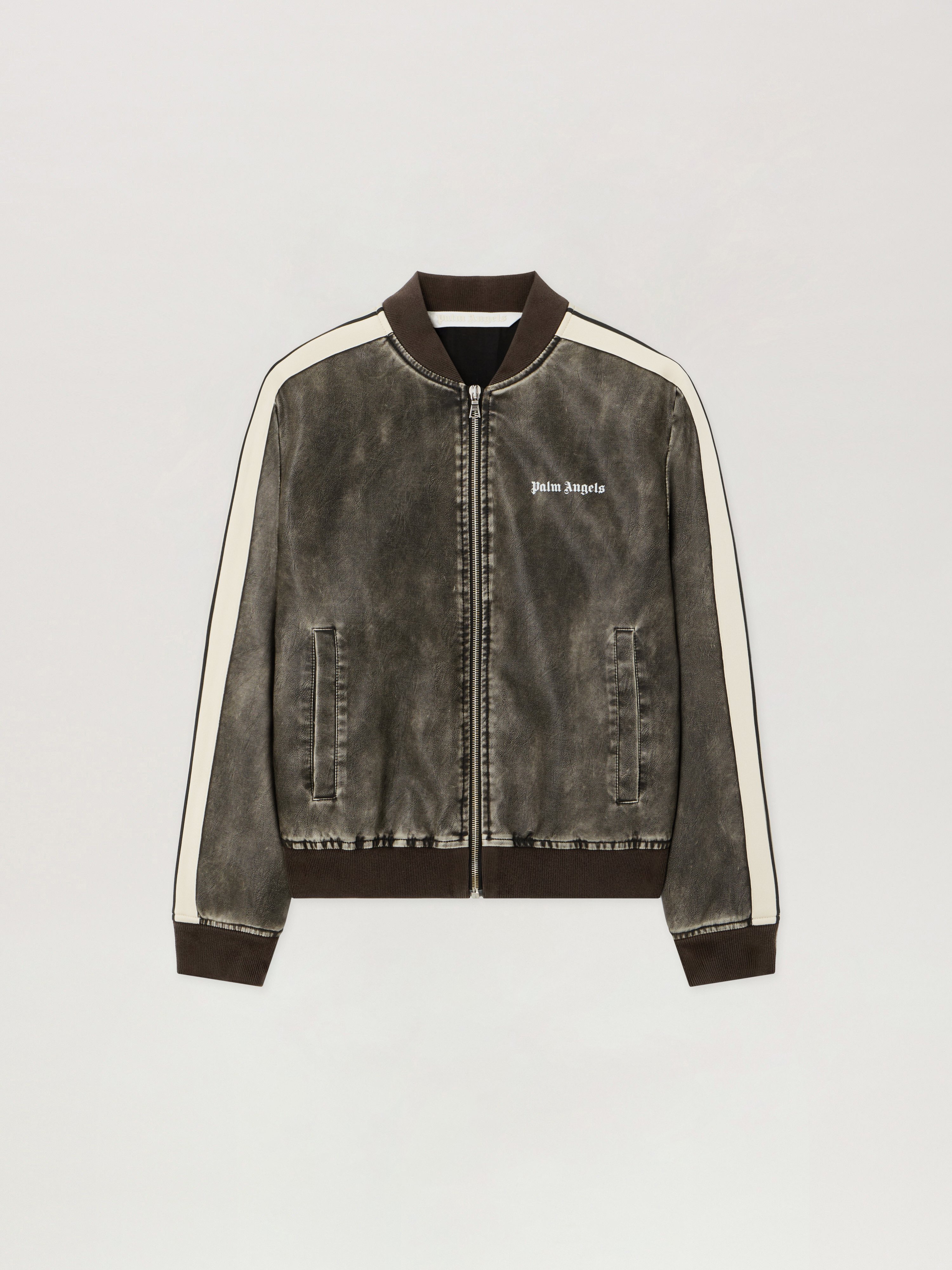 Classic Logo Track Bomber Jacket Woman  Vintage Black Tofu