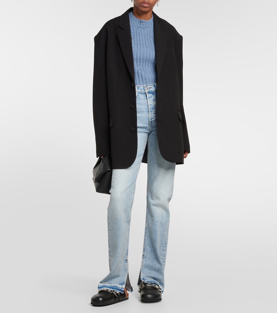 Re/Done 70s high-rise split-hem bootcut jeans