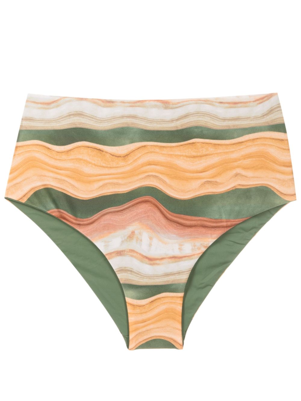 Violeta abstract-print bikini bottoms - White