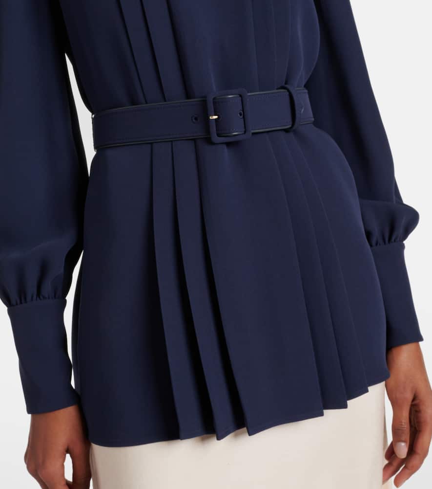 Cady Couture pleated belted blouse