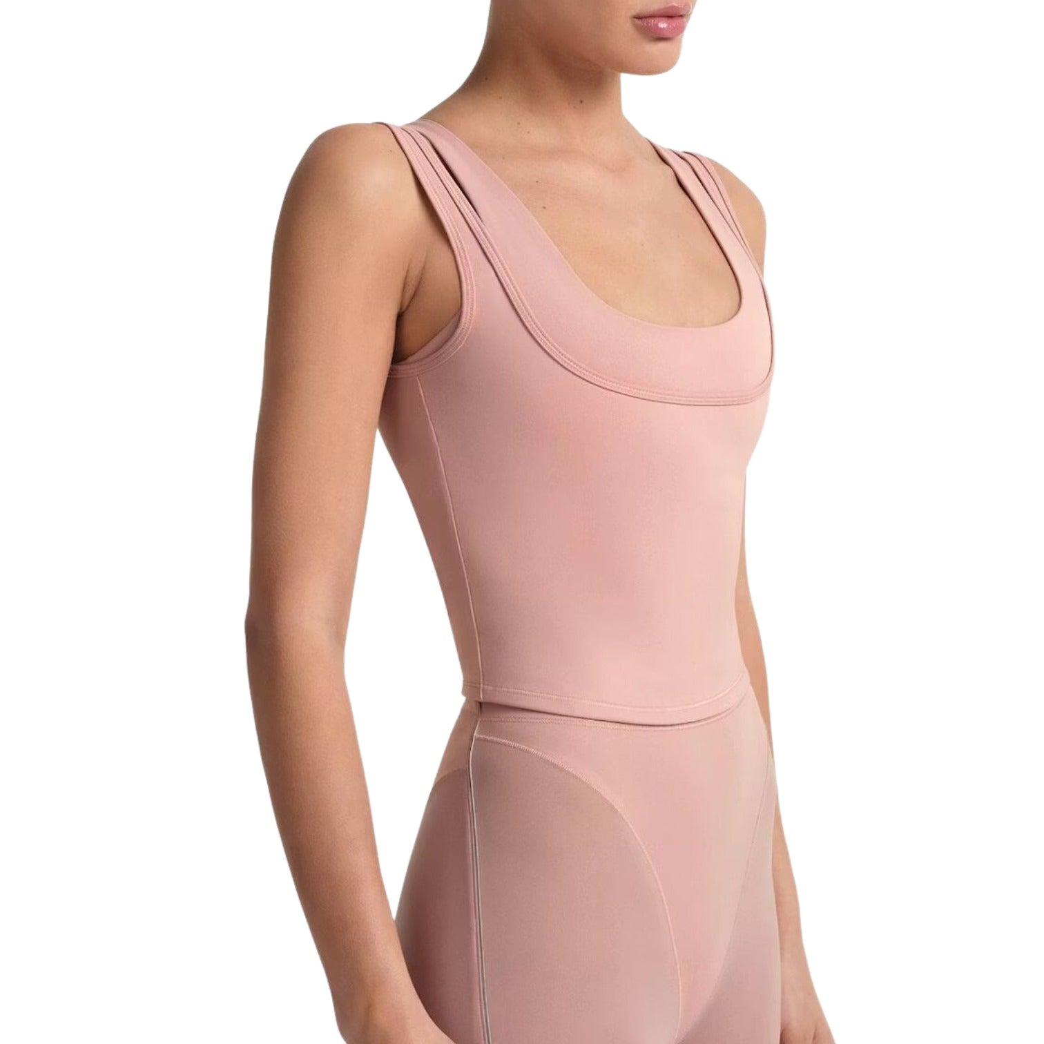 (WMNS) x SKIMS Matte Double Strap Scoop Tank 'Himalayan'