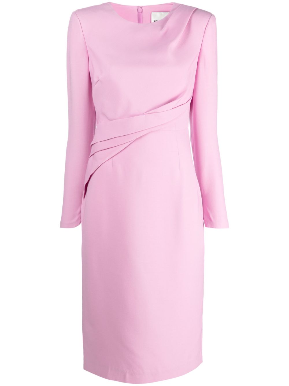 Draped midi dress - Purple