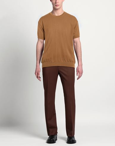 Man Sweater Brown Size 42 Cotton