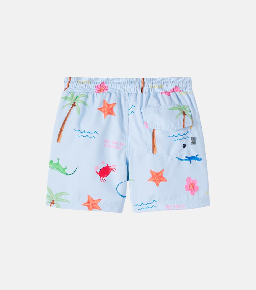 Printed swim trunks