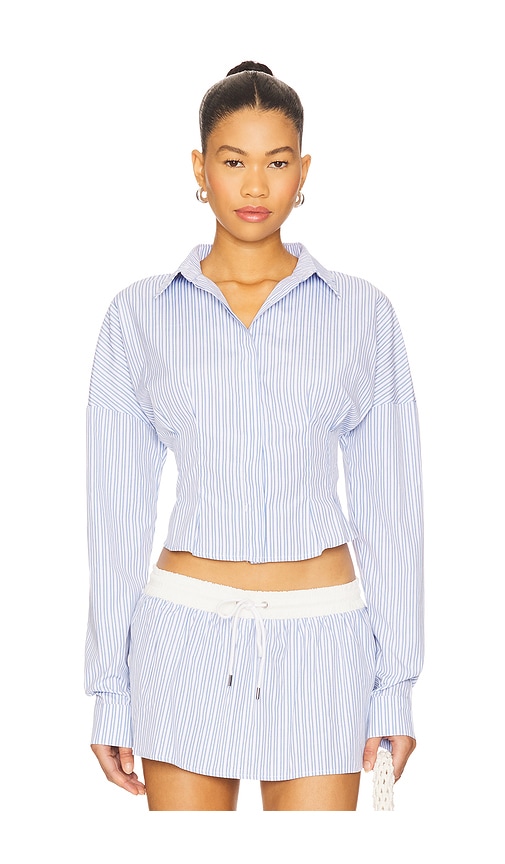 OW Collection Eliza Shirt en Blue.  M. Also en
