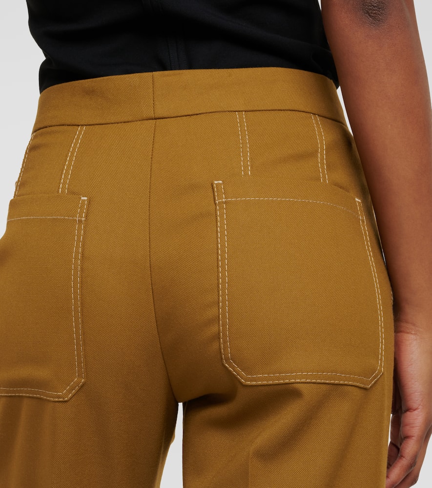 High-rise wide-leg pants