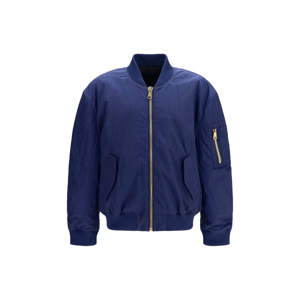Recycled Polyamide Bomber Jacket — Navy
