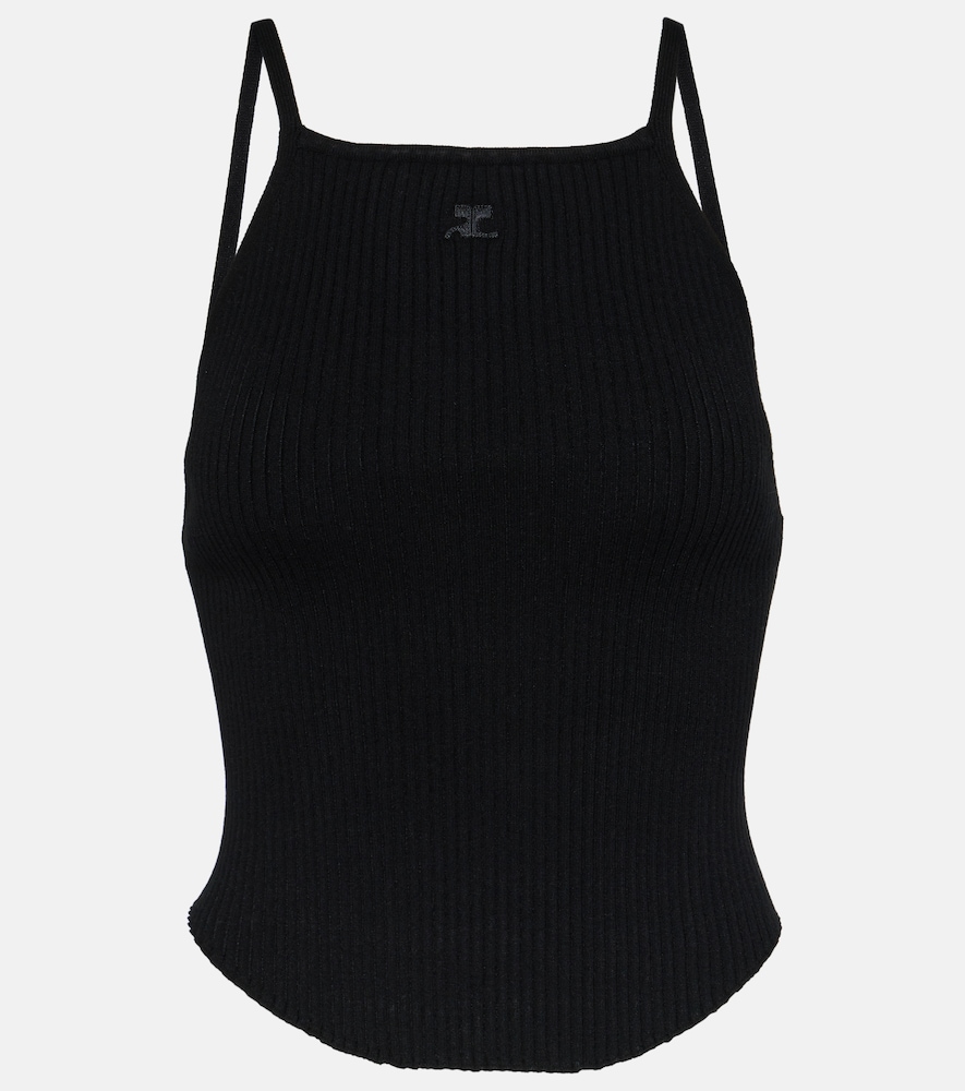Ribbed-knit tank top