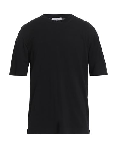Alpha Studio Man Sweater Black Size 46 Cotton, Polyester