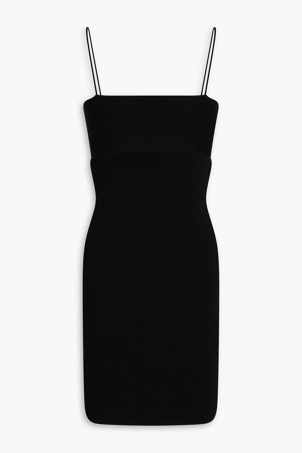 Stretch-knit mini dress - Black - XS