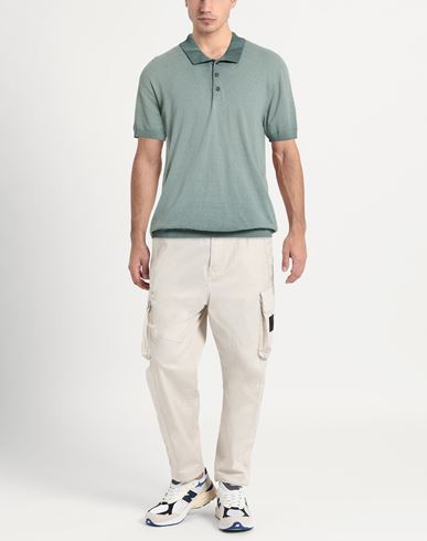 Man Polo shirt Deep teal Size 42 Cotton