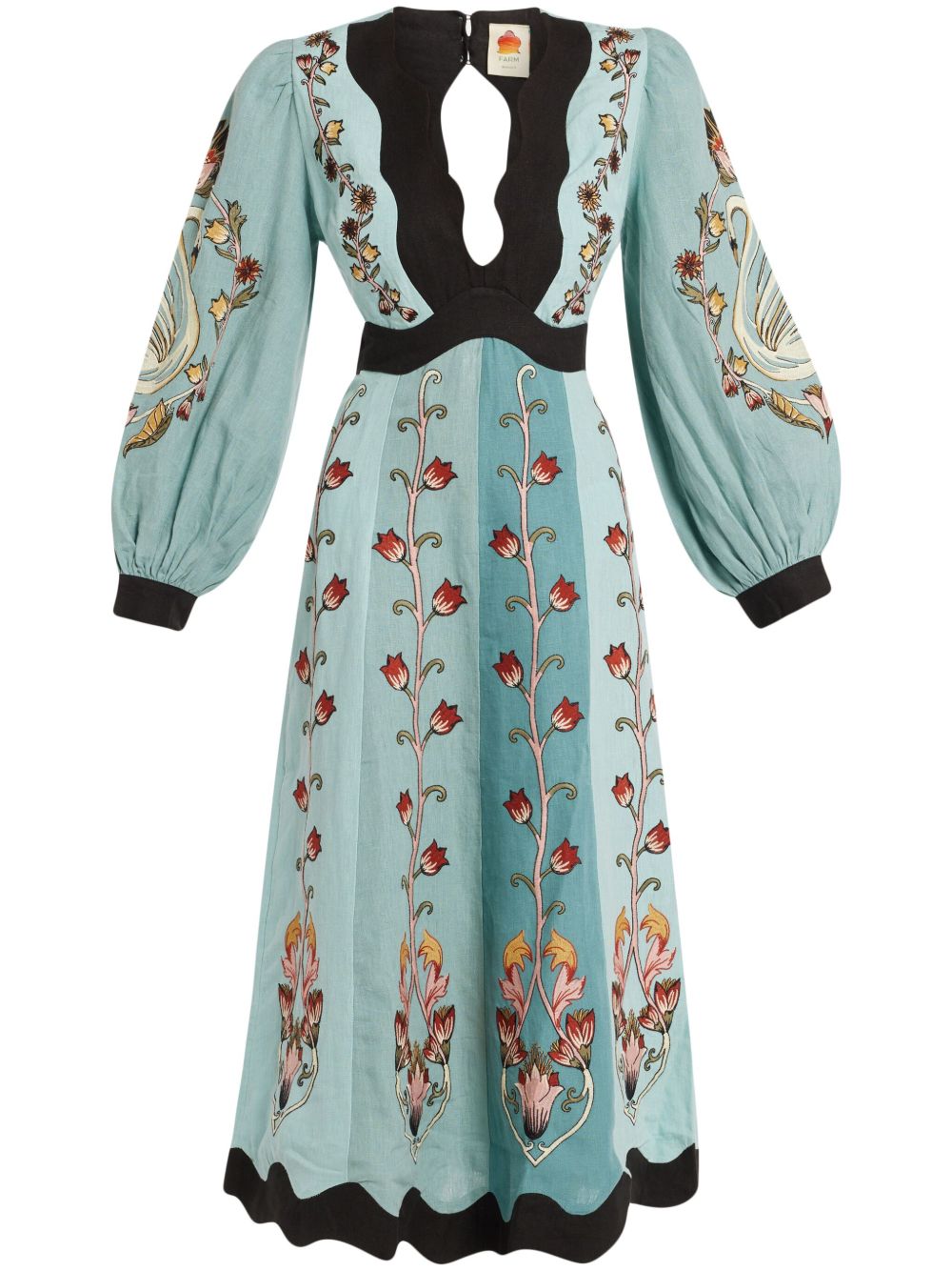 Flowing Beauty midi dress - Blue