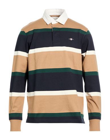 Man Polo shirt Khaki Size M Cotton