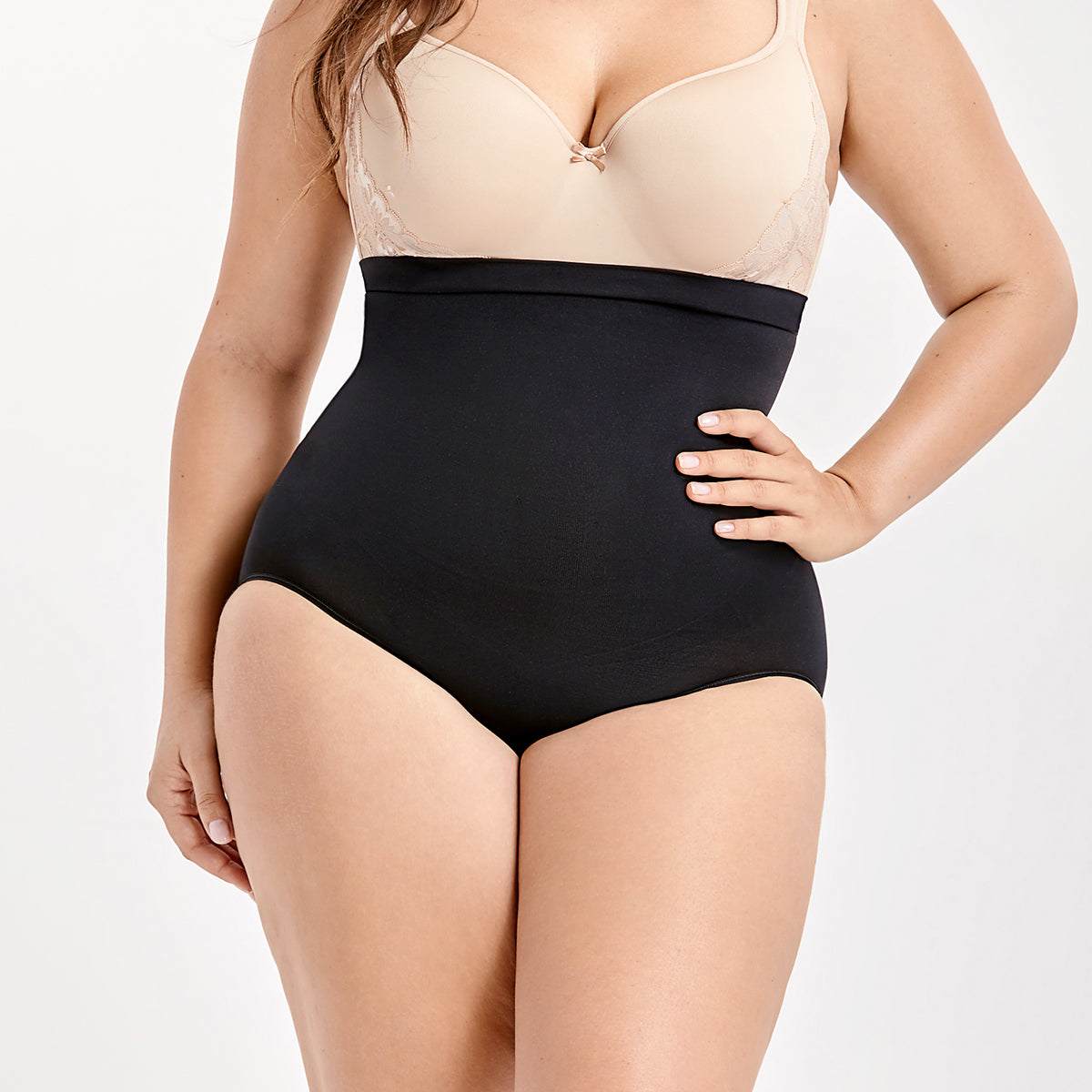 Plus Size High Waist Tummy Control Seamless Shapewear Panty