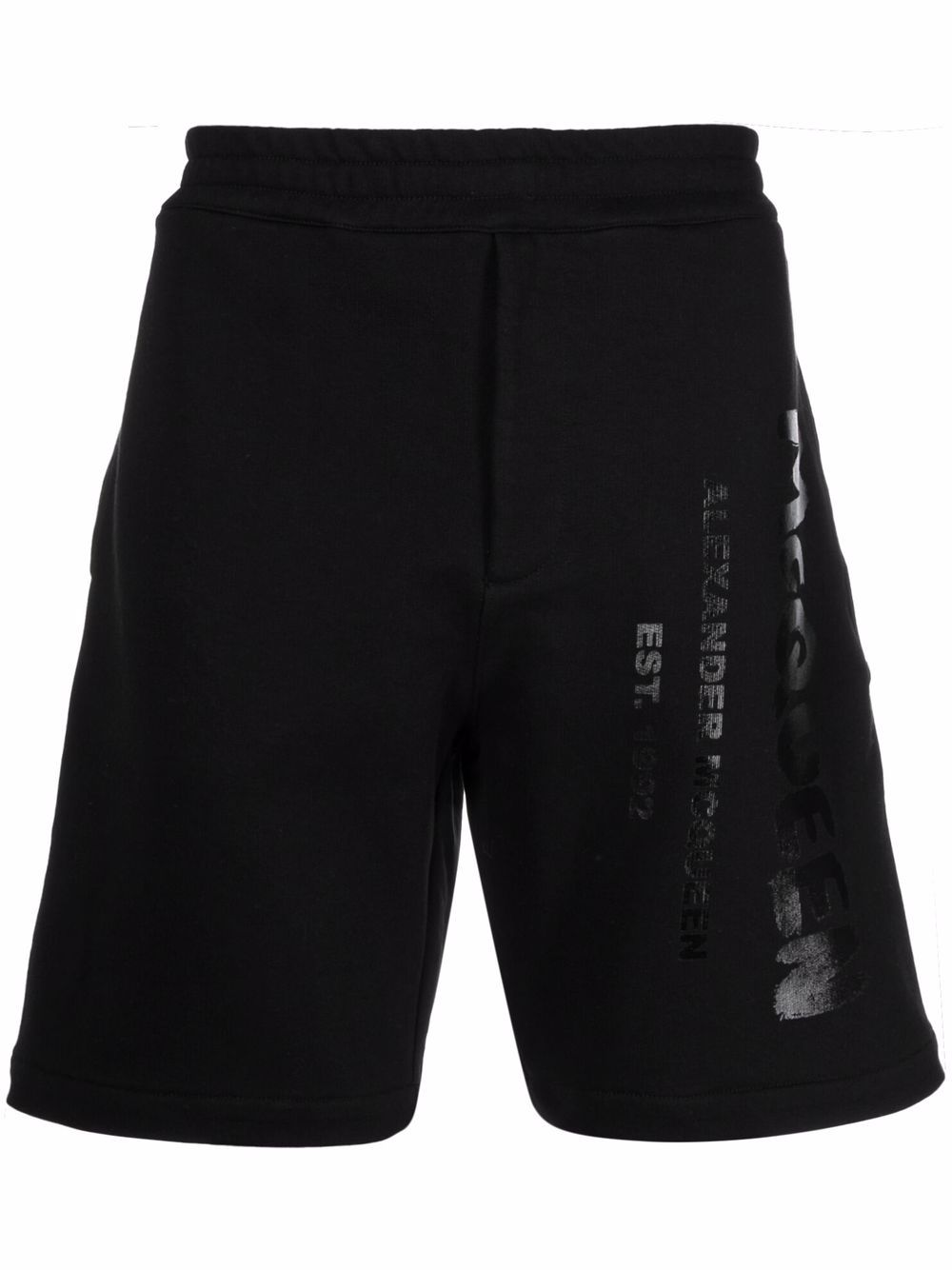 Side logo-print shorts - Green