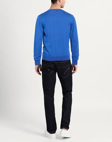 Man Sweater Blue Size 42 Merino Wool