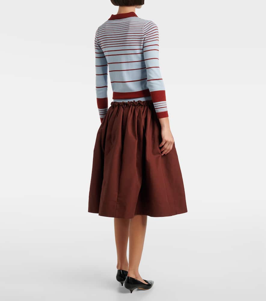 Striped polo sweater