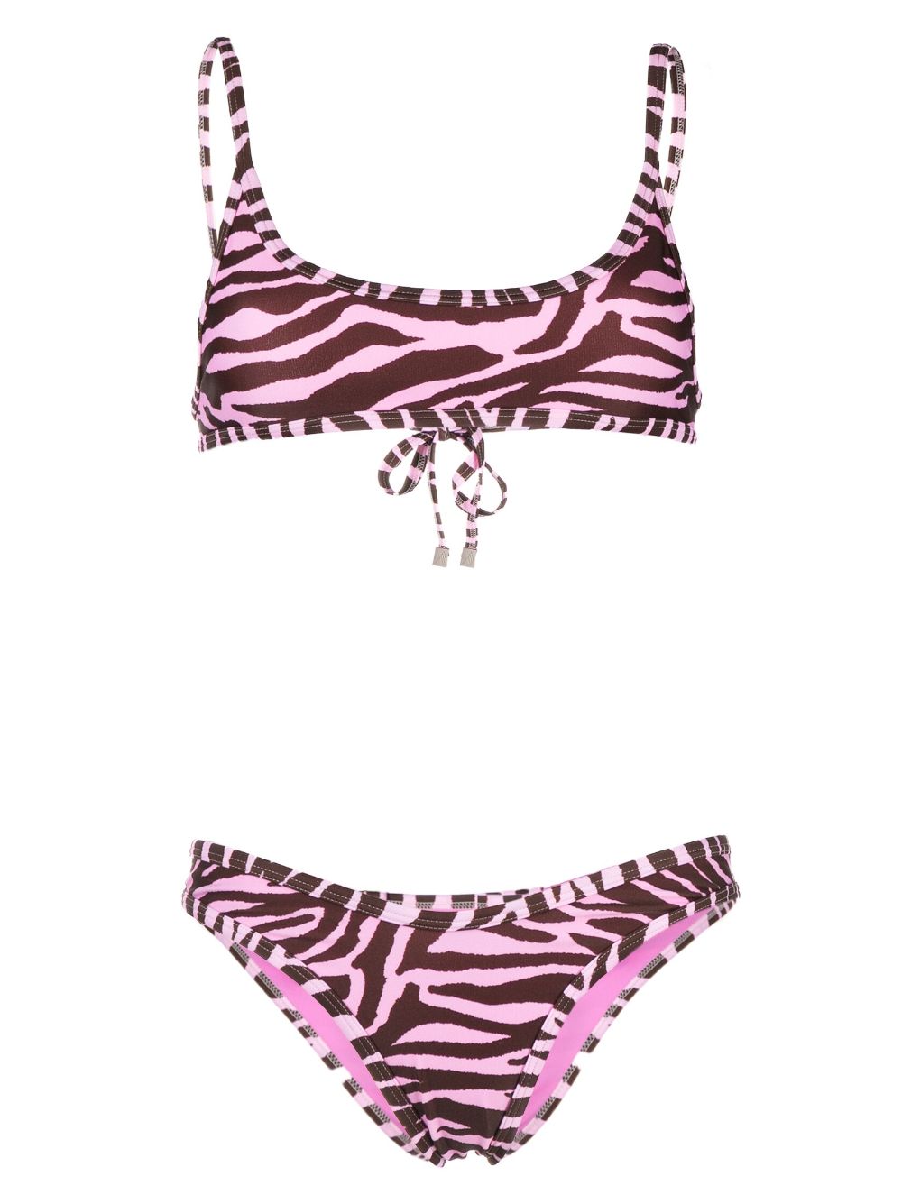 Zebra-print bikini - Brown