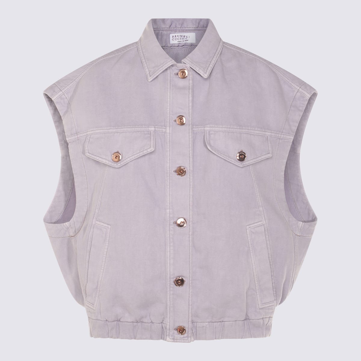 Monili-detail vest - Purple