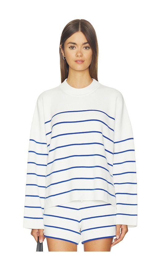 La Ligne Leo Sweater in Cream,Blue. - L also in XS