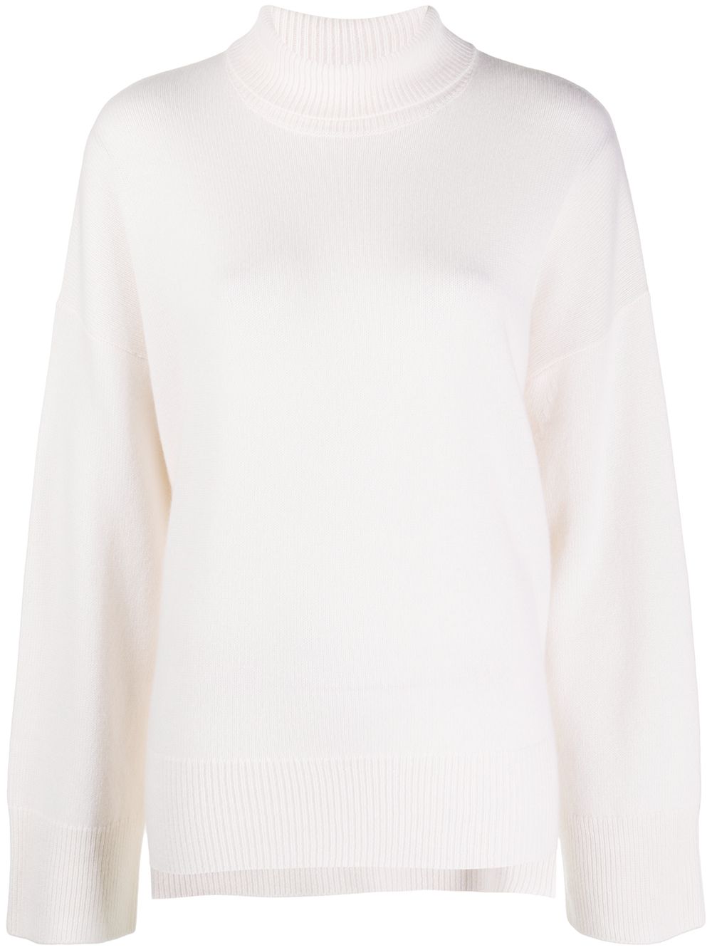 Cashmere roll neck jumper - White