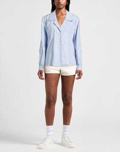 Woman Shirt Sky blue Size 10 Cotton, Polyamide, Elastane
