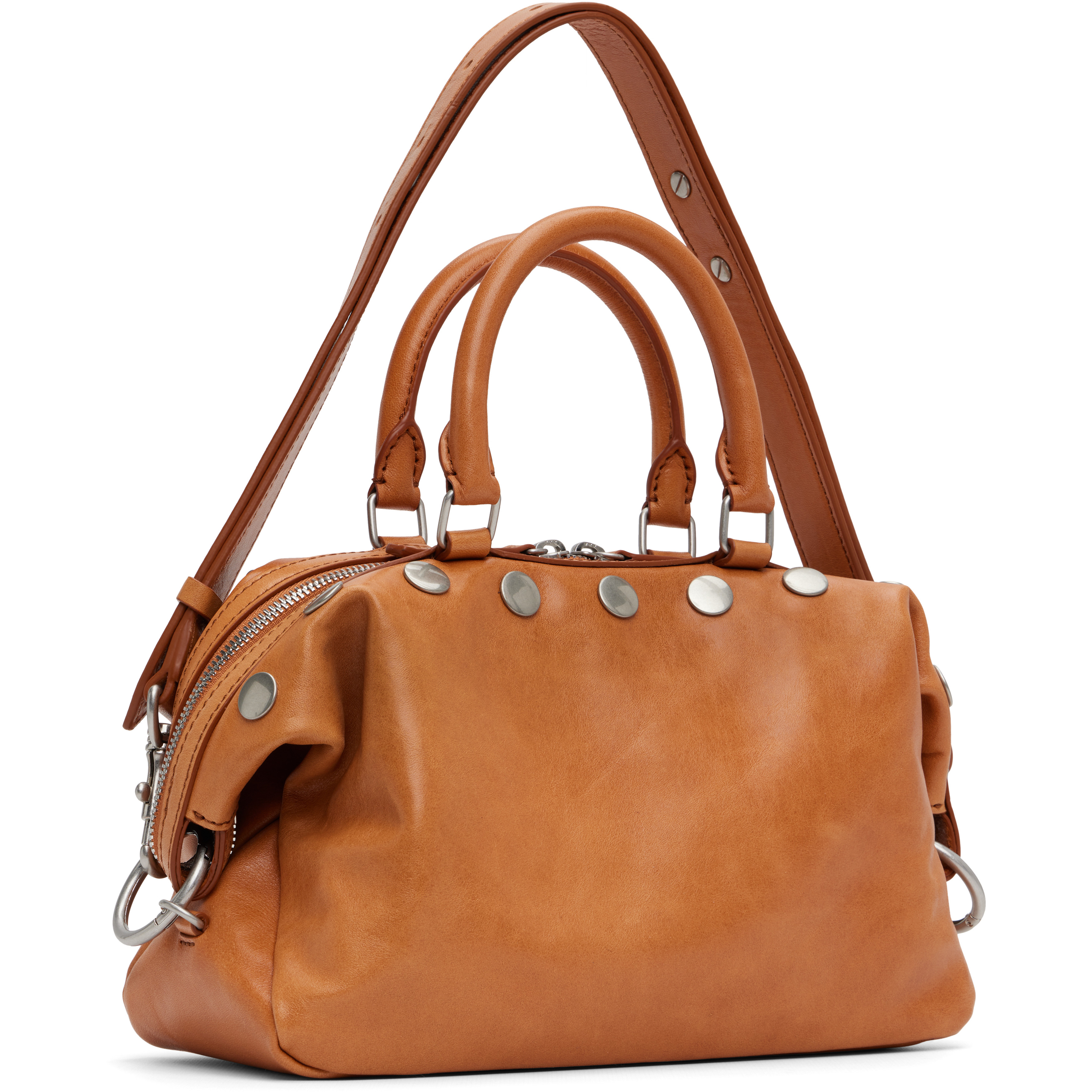 Brown Dumpling Stud Mini Bag