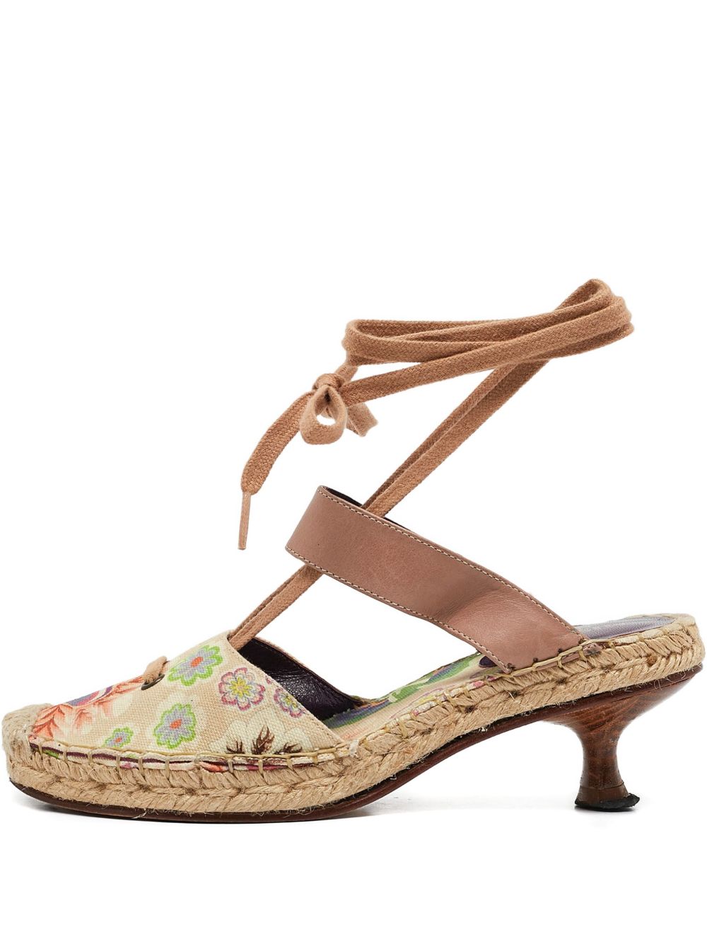 50mm floral-print espadrilles - Neutrals
