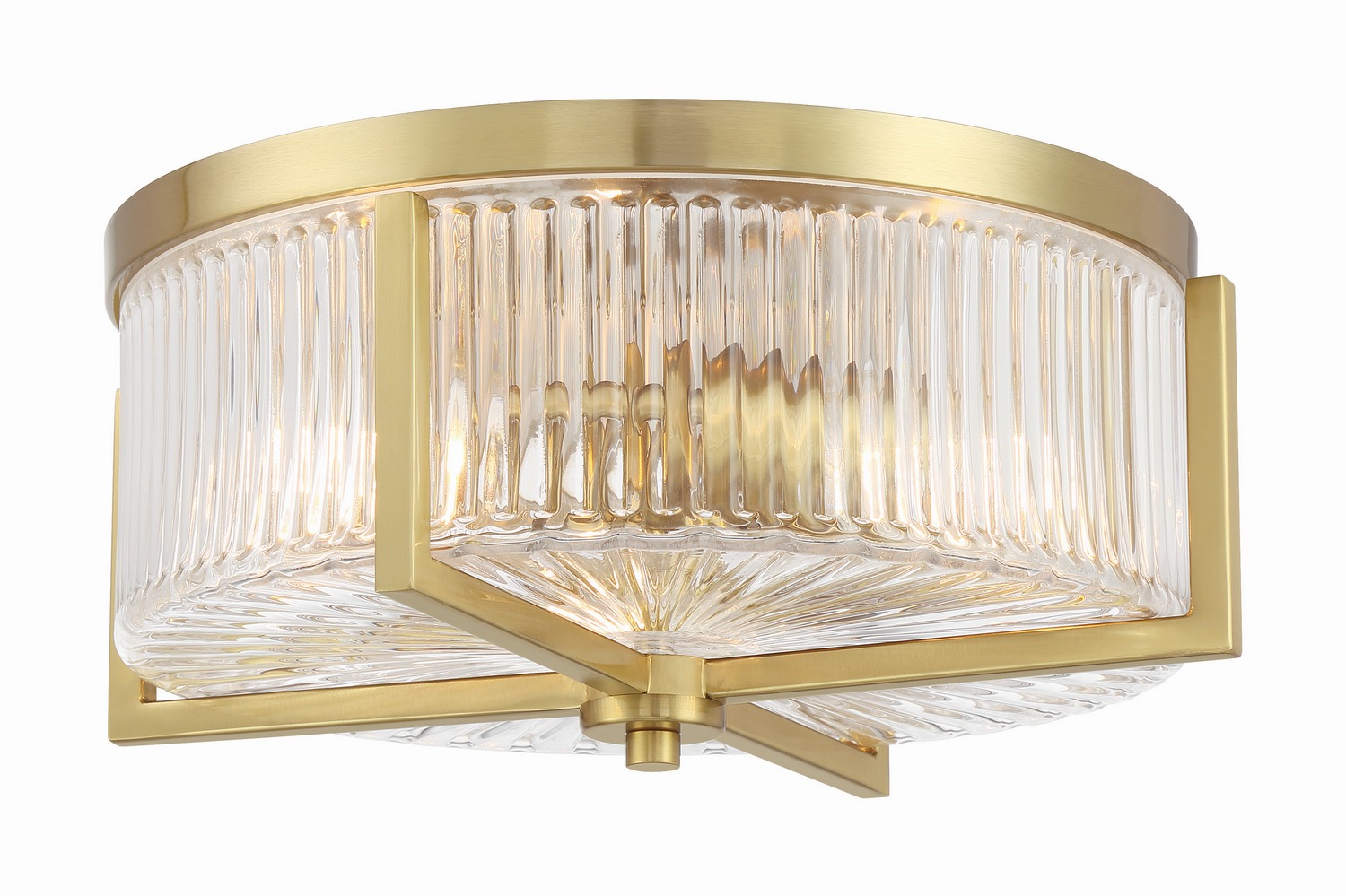 Satin Brass Flushmount from the Whittley Collection